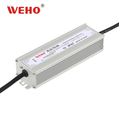 75W LED Driver AC Input 95-264V DC Output 12V 24V 36V 48V Waterproof IP67 Switching Power Supply