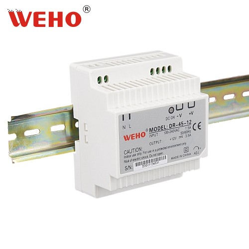 DR-45 45W AC DC tek çıkışlı din rayı 5V 12V 15V 24V elektrik güç kaynağı