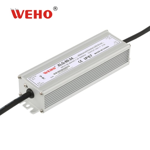 IP67 Waterproof LED Driver AC 95-264V DC 12V 24V 36V 48V 60W Single Output Constant Current Switching Power Supply